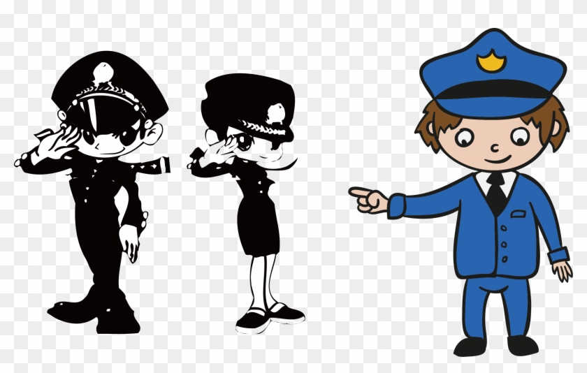 Police Officer Chinese Public Security Bureau Cartoon - Police Officer Chinese Public Security Bureau Cartoon #730671