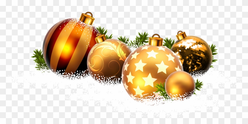 Christmas - Christmas Balls Snow Png #730717