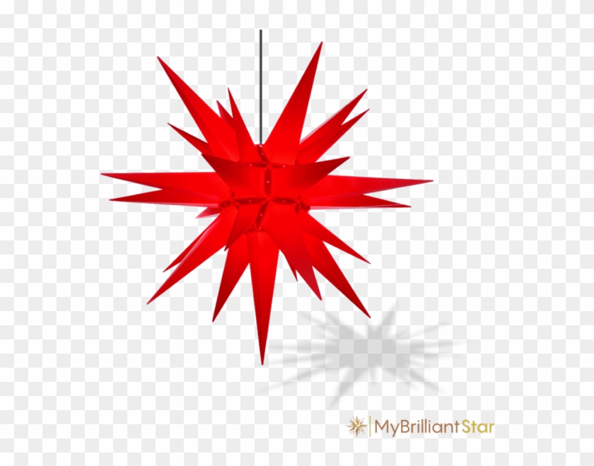 Original Herrnhut Plastic Star, Red, ~ 130 Cm / 51 - Herrnhuter Moravian Star A13 Red Plastic (130cm/51 #731059