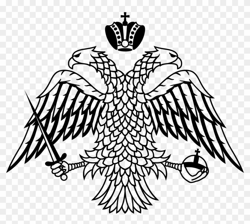 Byzantine Empire Double-headed Eagle Coat Of Arms Clip - Greek Double Headed Eagle #731123