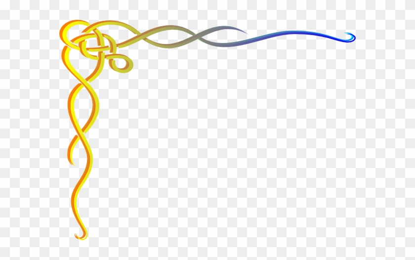 Celtic Borders Clip Art - Corner Border Png Gold #731187