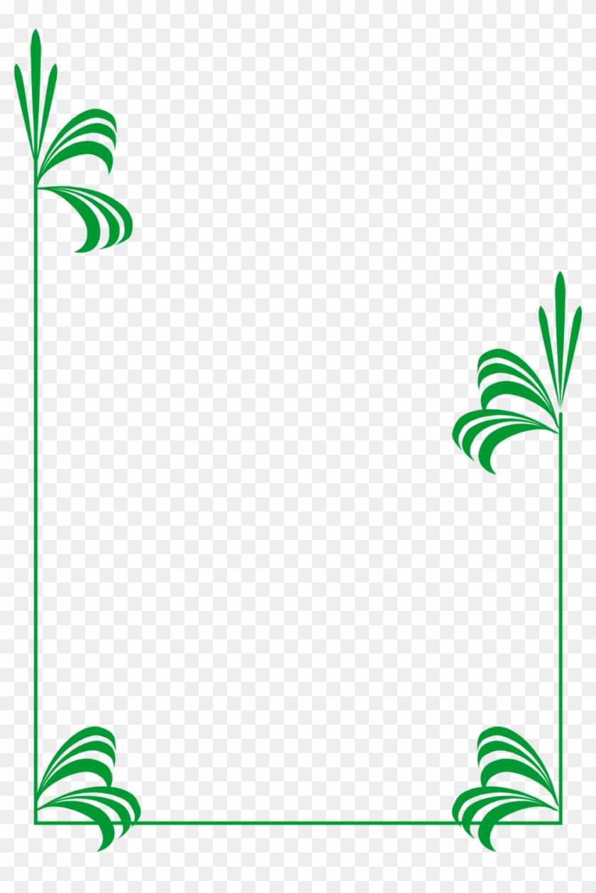 Green Photo Frames - Line Clipart Border Green #731198