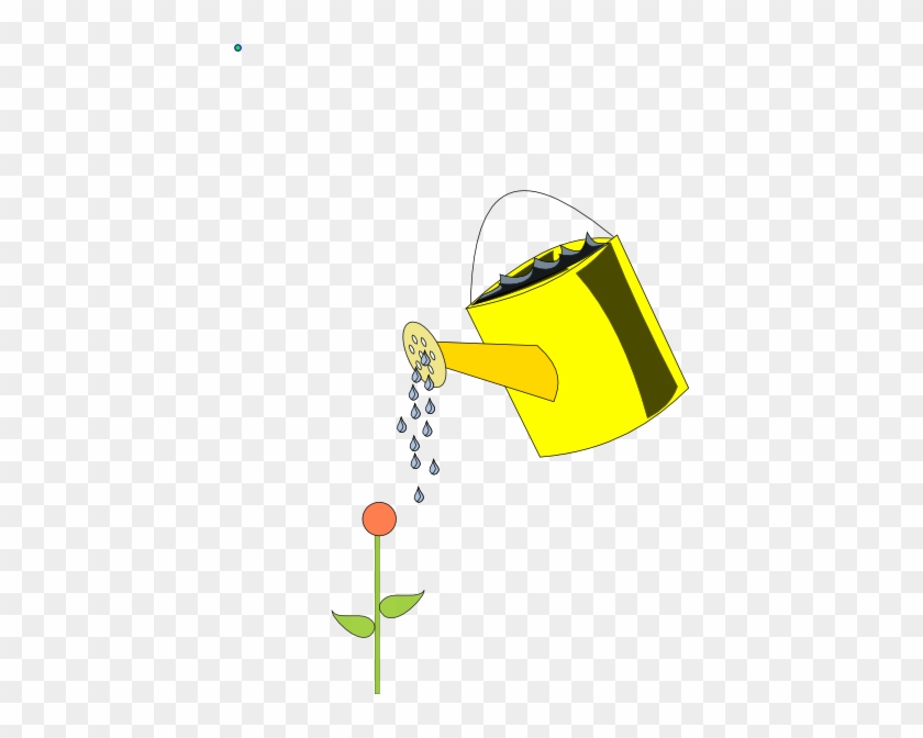 Yellow Watering Can Outlined Clip Art At Clker - Transparent Watering Can Clipart #731203