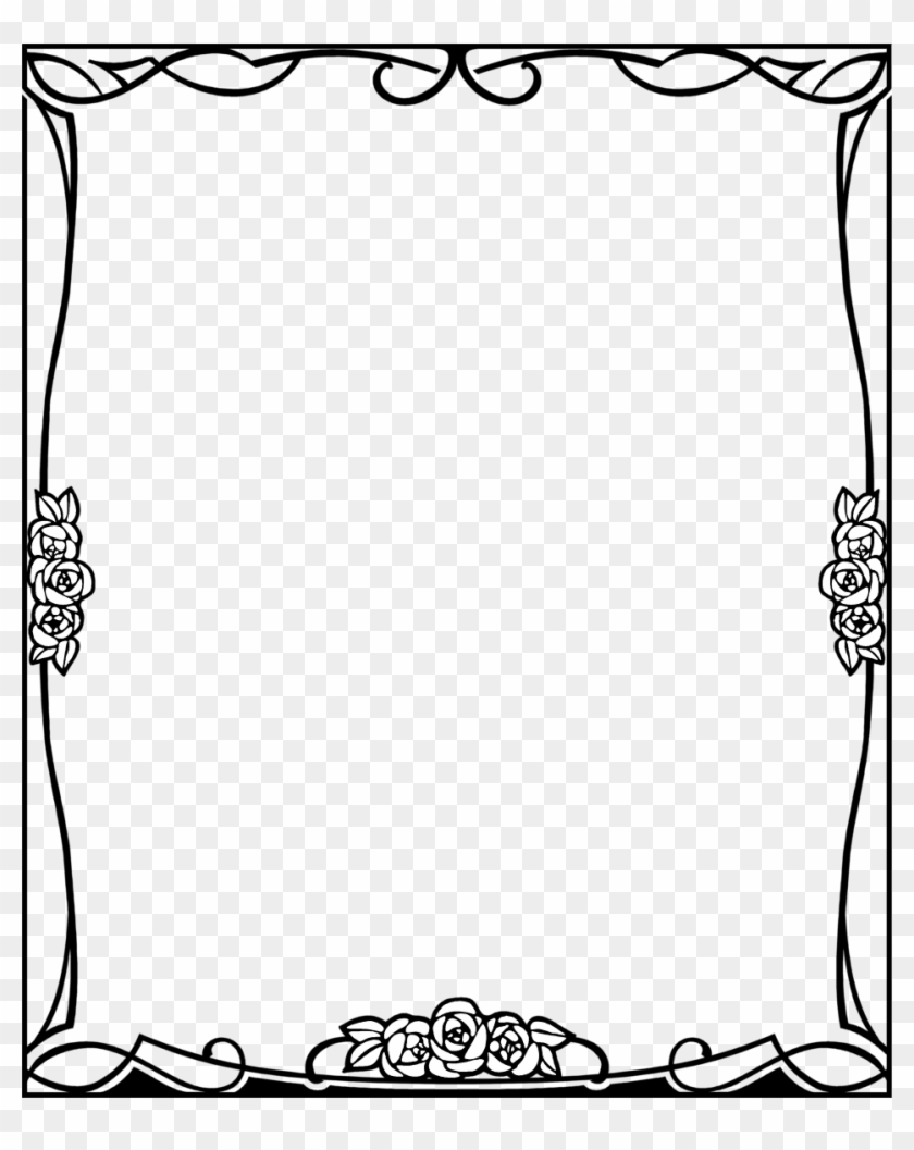 Best Music Notes Border Clipart With Bordre - Border Clip Art Black And White #731236