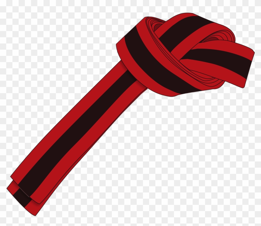 Ichf Red Black Belt 2nd Gup Large - Taekwondo Red Black Belt #731238
