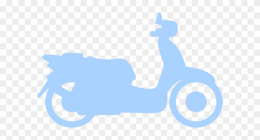 Blue Scooter Clip Art At Clker - Urbandecal Scooter Decal For Laptop Car Choose Size #731351
