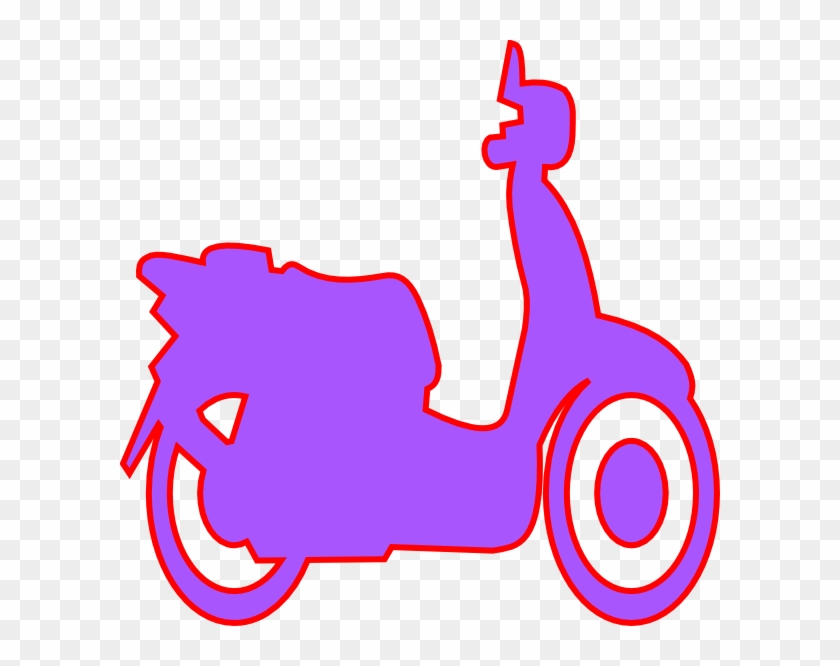 Scooter Purple Clip Art At Clkercom Vector Online Royalty - Clip Art #731367