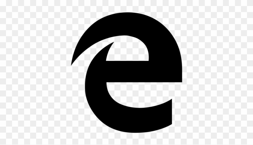 Black Edge Icons Png Png Images - Microsoft Edge White Logo #731542