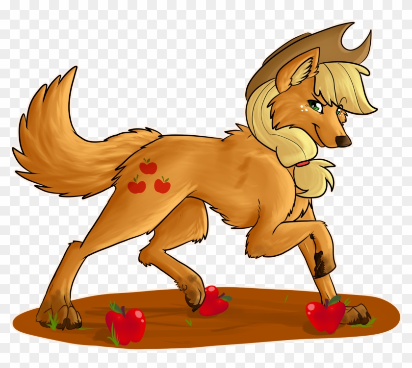 Apple, Applejack, Artist - Mlp Wolf Applejack #731578