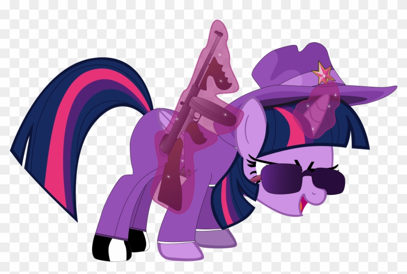 Flutterflyraptor Gangster, Twilight Sparkle By Flutterflyraptor - Twilight With A Gun #731632