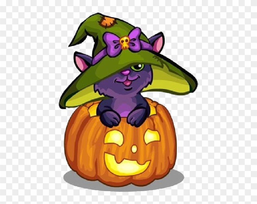 Halloween - Pumpkin And Cat Clipart #731700