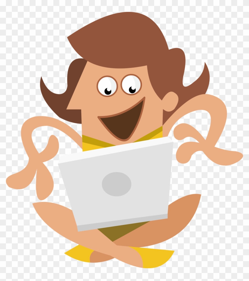 Laptop Computer Clip Art - Clip Art Girl On Laptop #731729