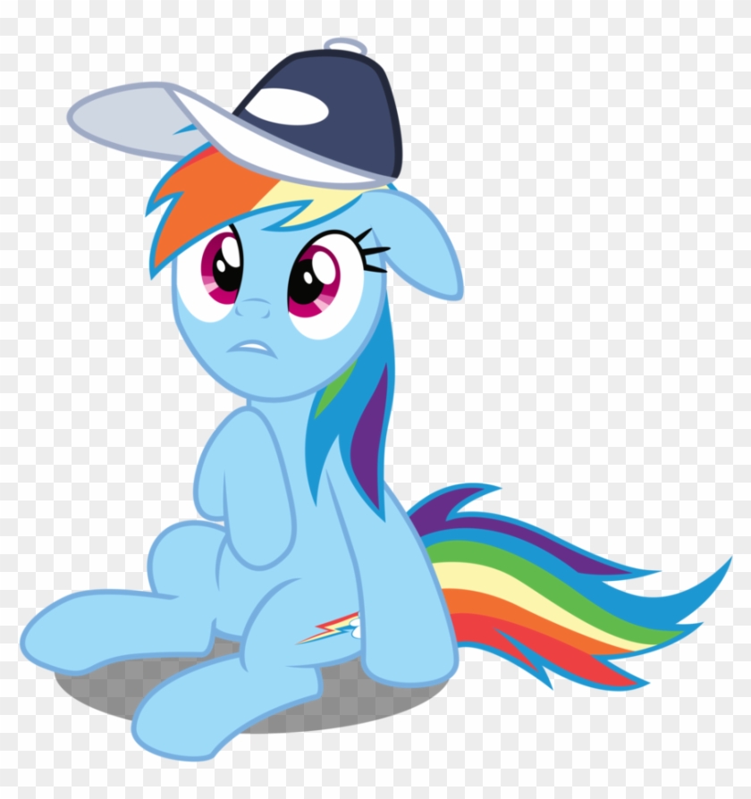 Rainbow Dash W/ Cap By Caliazian - Rainbow Dash With Hat #731860