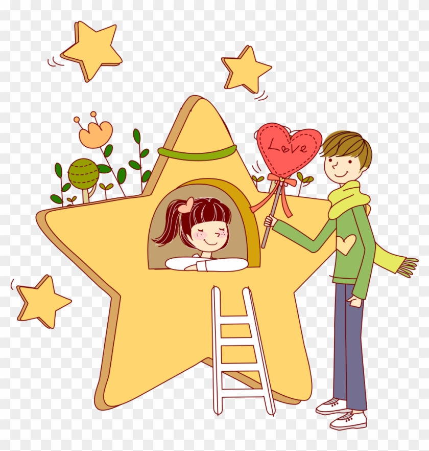 Cartoon Romance Illustration - Cartoon Romance Illustration #732008