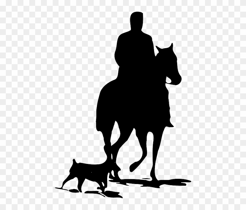 People Men And Dogs - Horse Silhouette #732023