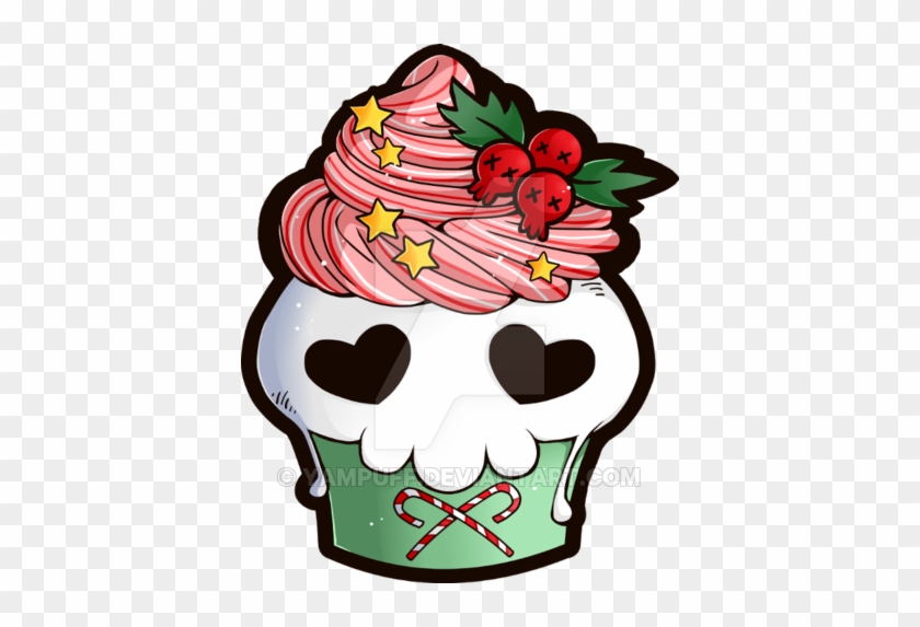 Holiday Skull Cupcake By Yampuff - Cupcake Skull #732026