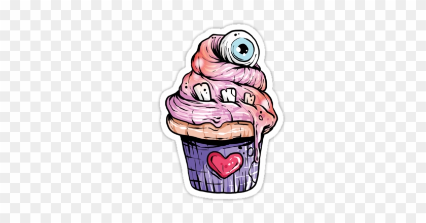 Eyeball Cupcake By Ella Mobbs - Cupcake Zombie Tattoo #732058