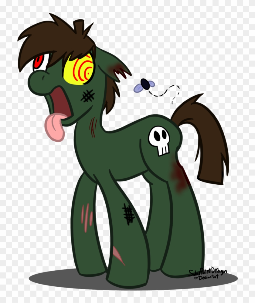 Zombie Pony By Solarpaintdragon-d5848b0 - Pony Zombie Png - Free  Transparent PNG Clipart Images Download