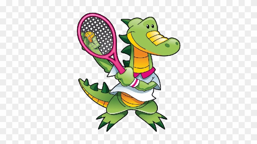 Alligator Animal Clip Art - Tennis Wall Sticker - Sports Wall Decal #732080