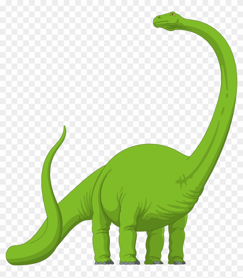 Green Dinosaur Drawing - Brachiosaurus Clipart #732276