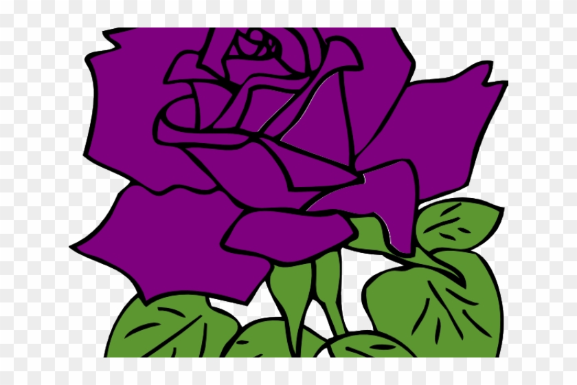 Purple Rose Clipart Puple - Rose Clip Art #732351