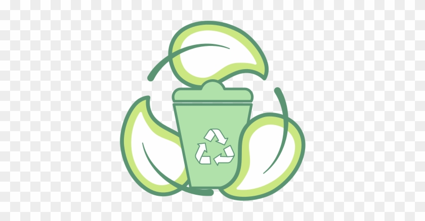 Can Recycle With Natural Leaves Vector Icon Illustration - Illustration #732350