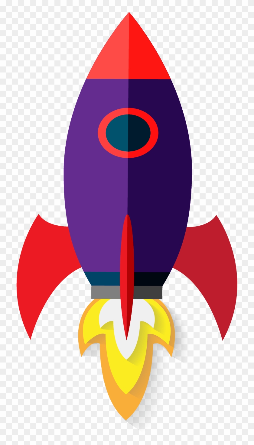 Rocket Flat Design Clip Art - Rocket #732358