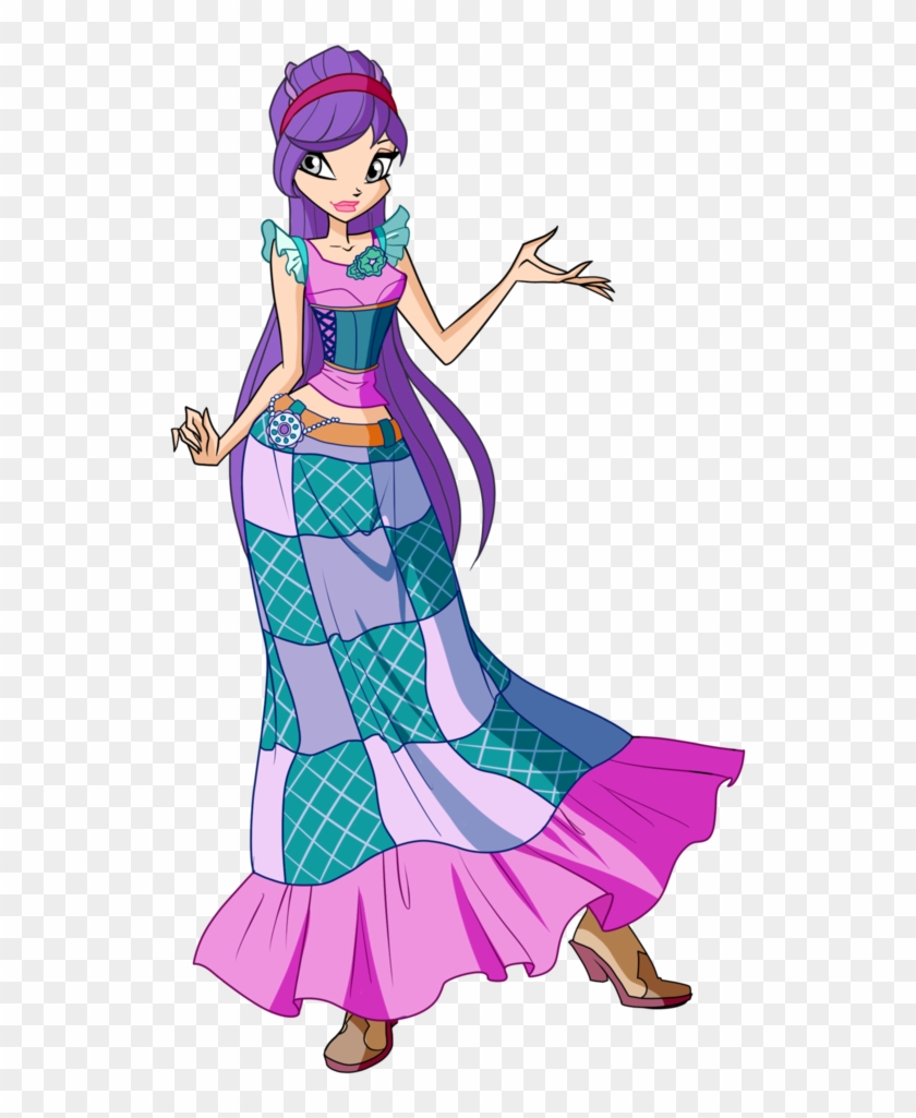 Purple Rose Clipart Winx Club - Winx Club Linphea Outfits #732382