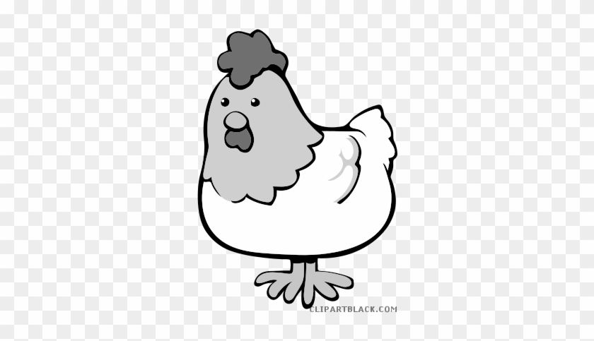 Cartoon Chicken Animal Free Black White Clipart Images - Chicken Clip Art  Free - Free Transparent PNG Clipart Images Download