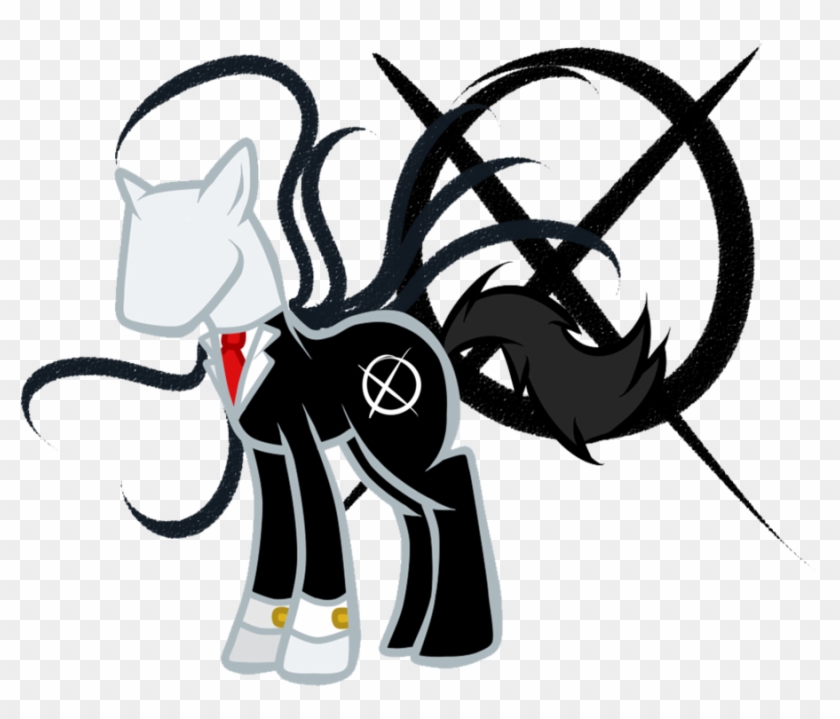 Drawn Slenderman Mlp - My Little Pony Slender Man #732636