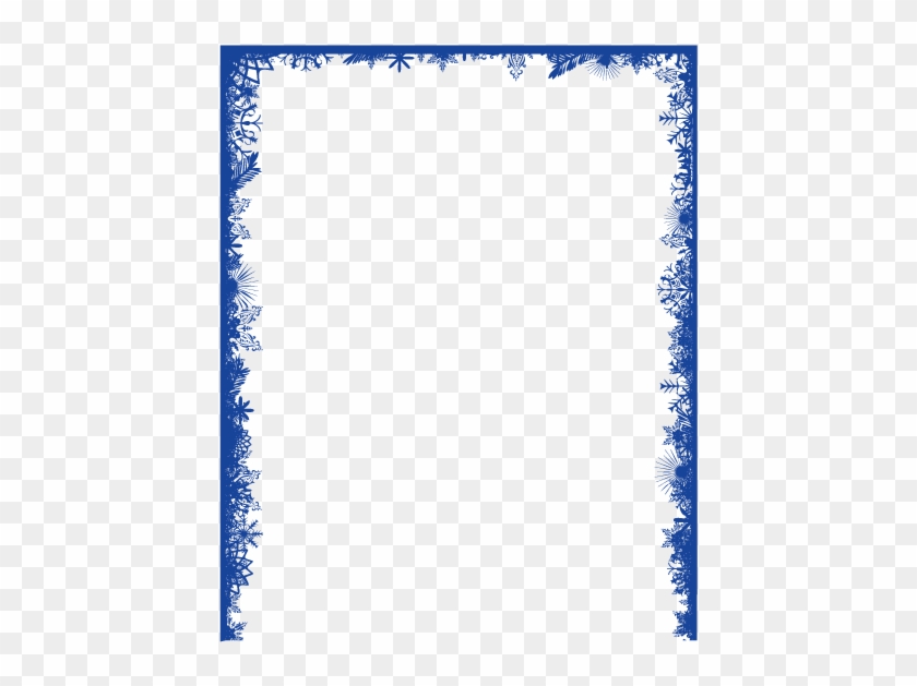 Snowflake Clip Art - Blue Snowflake Border #732719