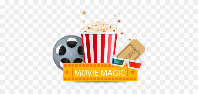 Movie Popcorn And Drink Png - Cinema Elements Transparent #732750