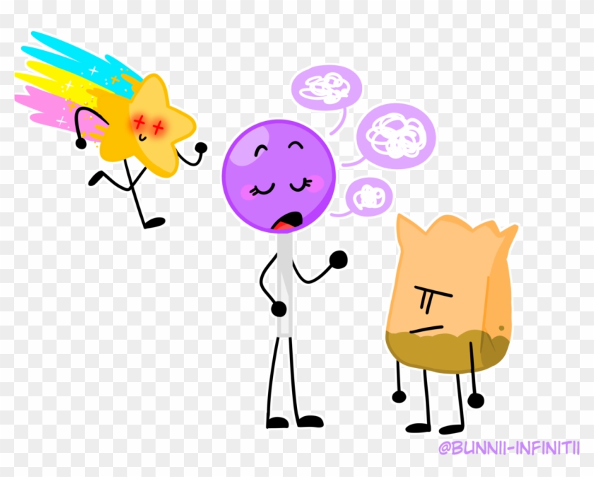 Hi Stardust Hates Lollipop Thanks For Coming To My - Bfdi Lollipop X Barf Bag #732894