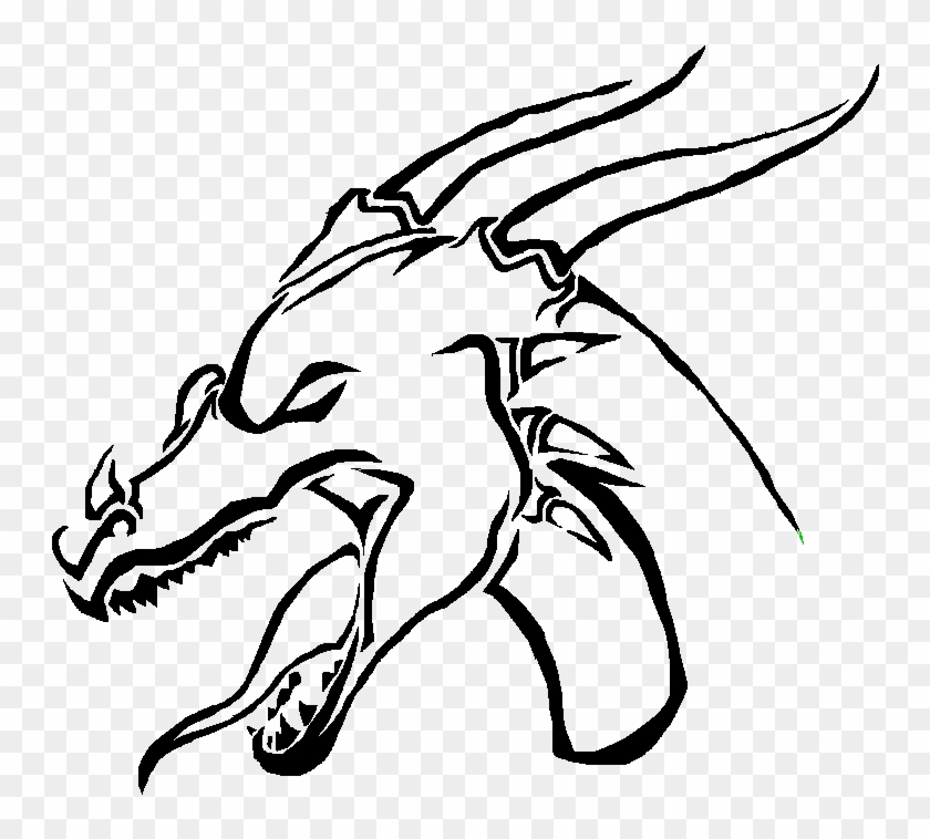More Like Dragon Head Tattoo Design By Litzana Draw A Dragon Head Step Free Transparent Png Clipart Images Download