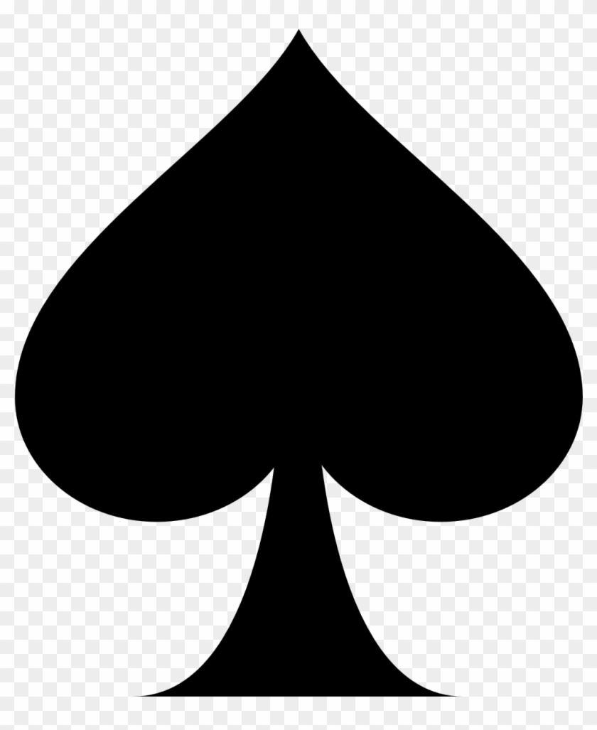 Playing Card Ace Of Spades Suit Clip Art - Simbolos De Las Cartas De Poker #733009