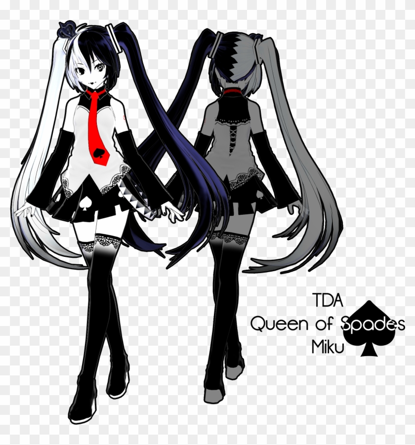 Tda Queen Of Spades Miku Dl By Xoriu - Miku Queen Of Spades #733016