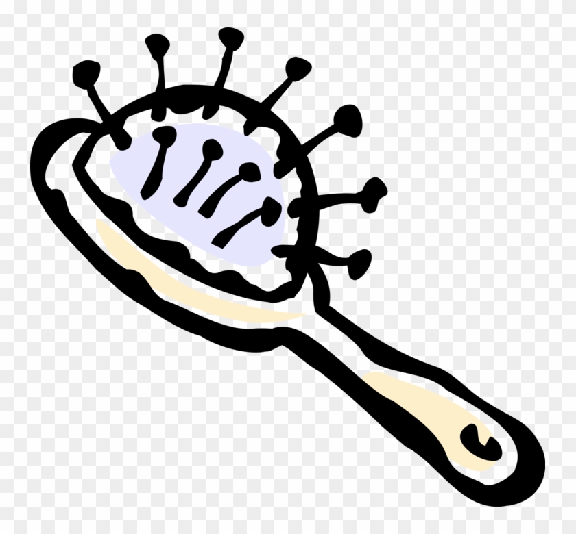 Vector Illustration Of Personal Grooming Hairbrush - Vector Illustration Of Personal Grooming Hairbrush #733103