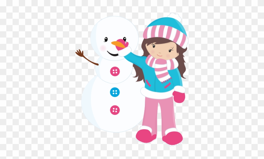 Girls Enjoying The Snow Clip Art - Cartoon #733221