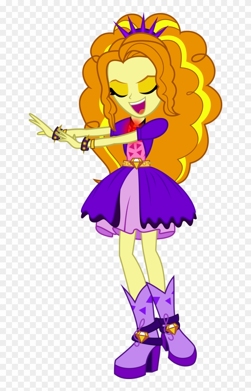 Adagio Dazzle Is Singing By Aqua-pony - Illustration #733263