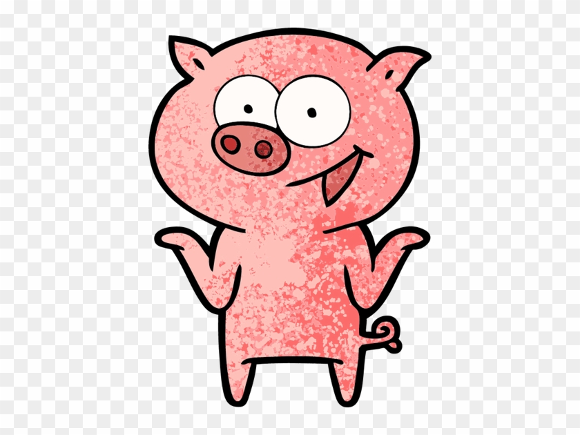 Cartoon Pig With No Worries - Animal Llorando Caricatura #733336