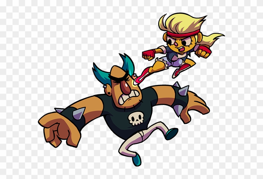 Brooke Jump Kicking Tuco - Cartoon #733374