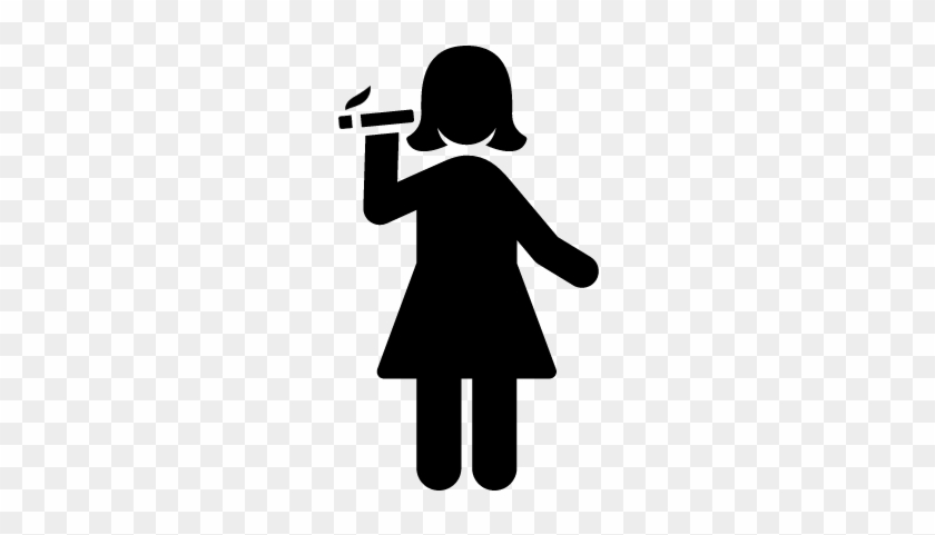 Woman Smoking Vector - Stick Women Png #733390