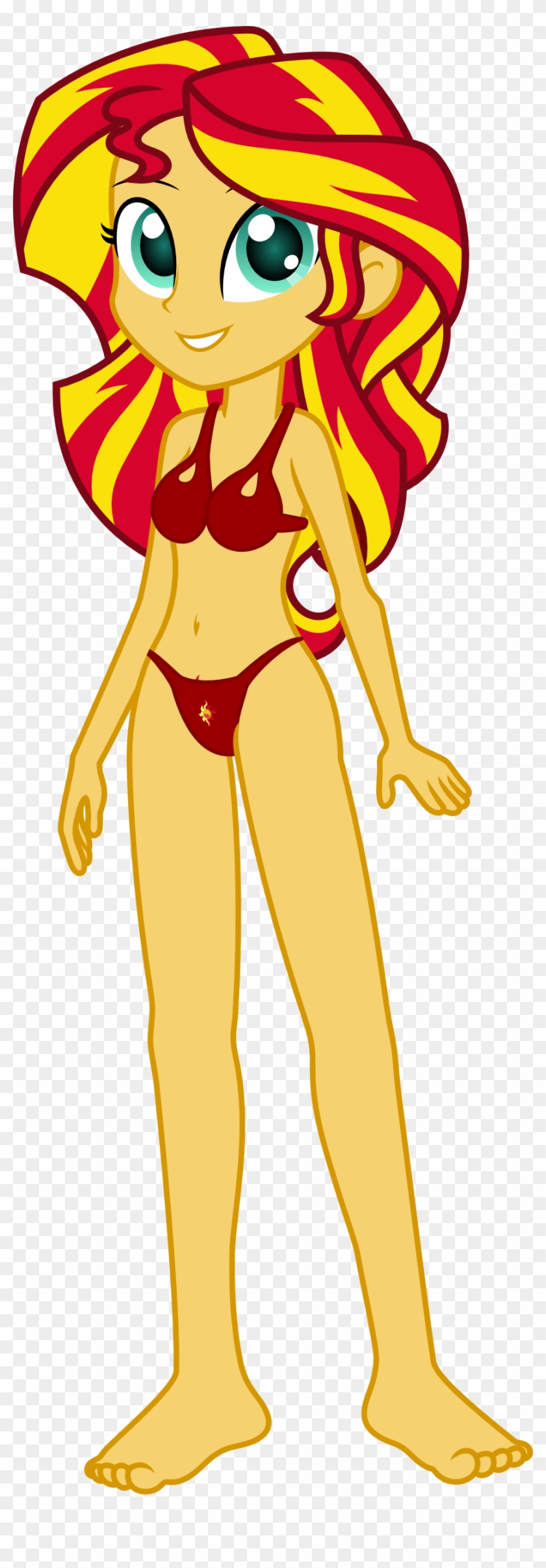 [com]sunset Shimmer-bikini Outfit By Sallemcat On Deviantart - Sunset Shimmer En Bikini #733438
