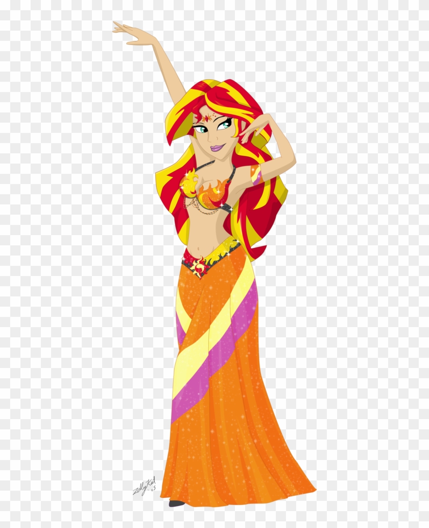 Zellykat, Belly Dancer, Equestria Girls, Humanized - Sunset Shimmer Belly Dancer #733500