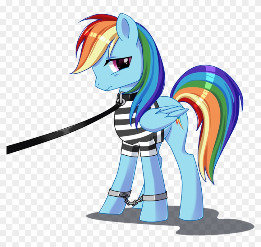 Margony, Clothes, Collar, Cuffs, Leash, Prisoner, Prisoner - Rainbow Dash Is A Slave #733849