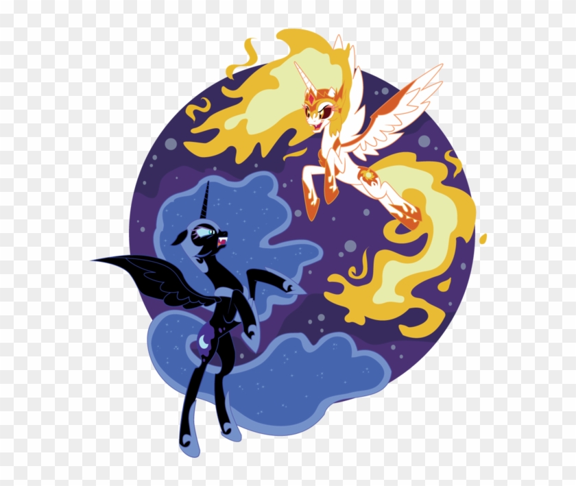 Xkappax, Daybreaker, Duo, Nightmare Moon, Rearing, - Princess Luna #733933