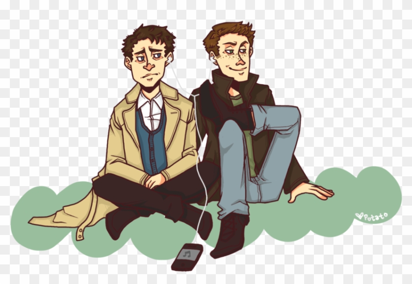 High School Dean And Cas By Potatocrisp - High School Au Destiel #734005