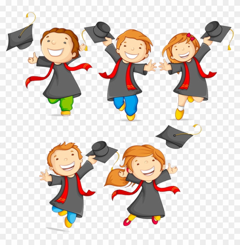 Graduation Ceremony Pre Kindergarten Pre School Clip - Kinder Graduation Clipart #734281