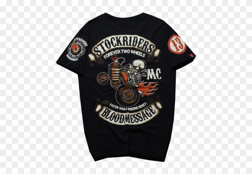 Biker Deadhead Skull Rot Clubwear Party T-shirt Black - Ruspepa Inkjet Iron-on Black Or Dark Fabric T-shirt #734304