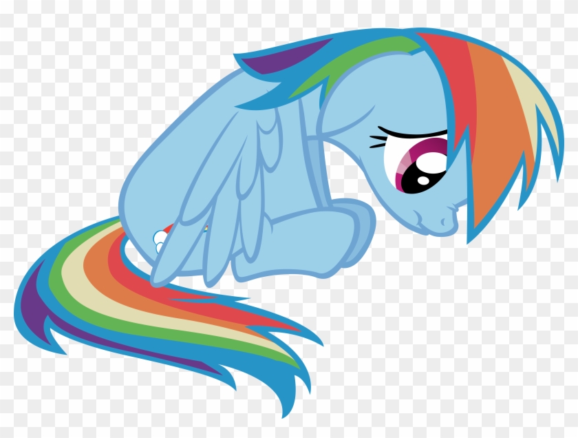 Rainbow Dash Background - Rainbow Dash Crying Png #734373